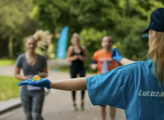 capsula di acqua ooho alla maratona di Londra