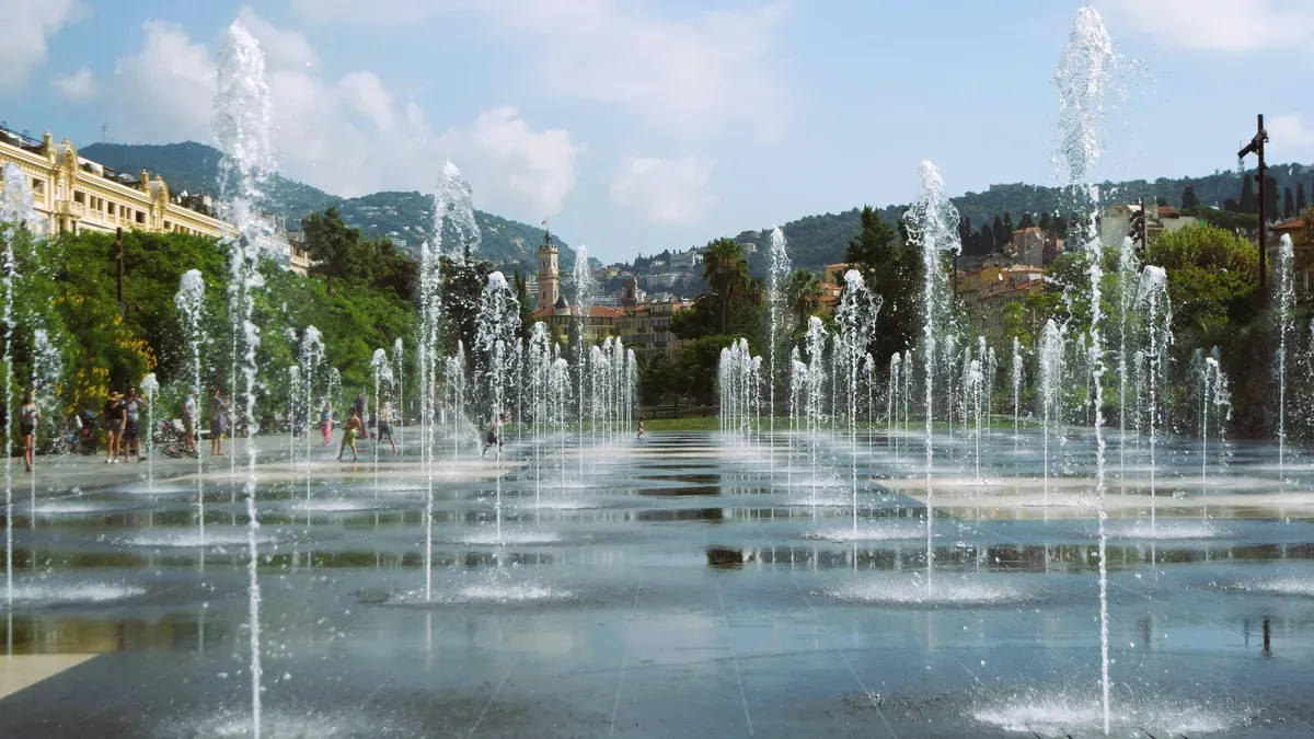 Le fontane di un grande parco cittadino
