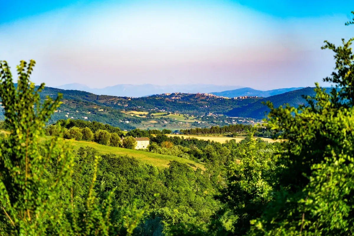 Le colline verdi dell'Umbria