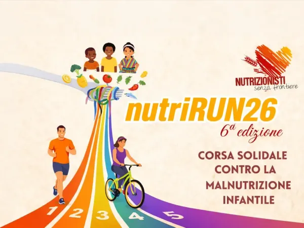 Locandina NutriRUN 2026, evento sportivo benefico dal 1° al 31 ottobre a sostegno di NuSeF in Guatemala, con la squadra Run Like Locals