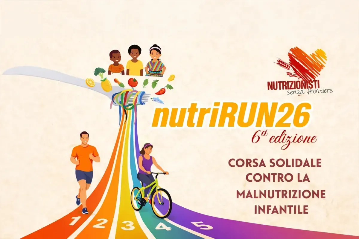 Locandina NutriRUN 2026, evento sportivo benefico dal 1° al 31 ottobre a sostegno di NuSeF in Guatemala, con la squadra Run Like Locals