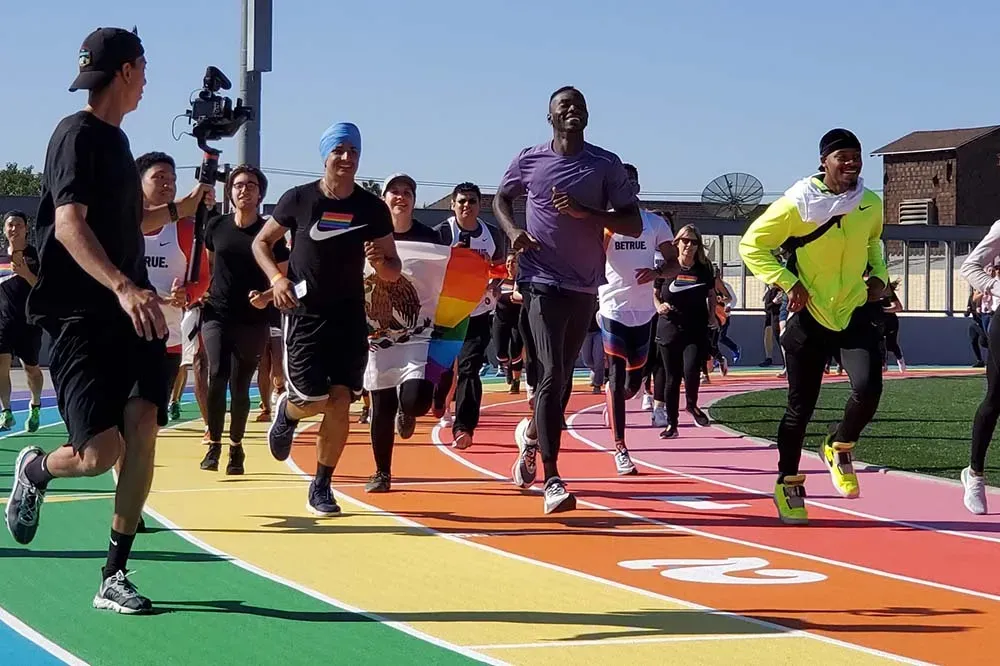 La pista arcobaleno del Los Angeles City College